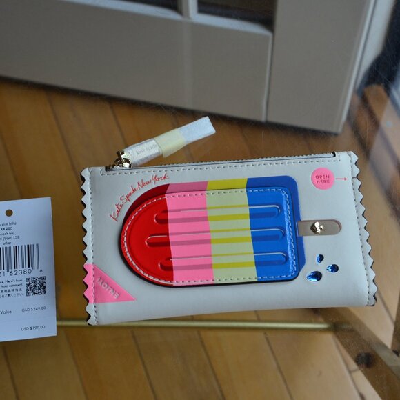 Kate SpadeKK990 Snack Bar Popsicle Small Slim Bifold Wallet